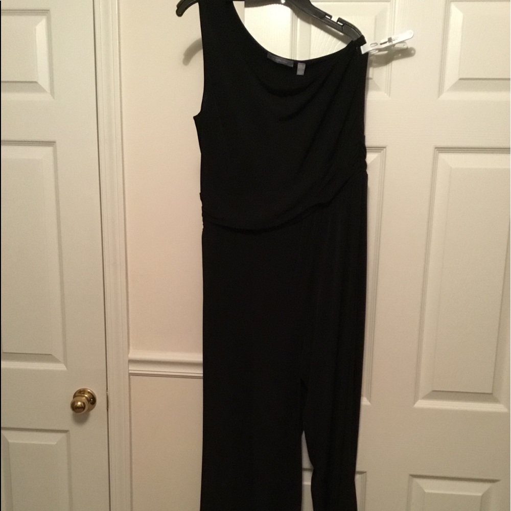 Black NY Collection One Shoulder Jumpsuit